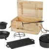 Mucola Dutch Oven 7-teilig Camping Kochgeschir Gulaschkanone Gusseisen Grill Pfanne -Küchenwaren Geschäft f2f16cbb7da5fa691f08e4fee25cca94