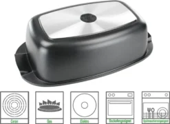 Aluguss Bräter Mit Deckel Backofengeeignet Bis 180 °C Gänsebräter In 5,6 Liter -Küchenwaren Geschäft f8fe562b27739dd05394be00b4b0617c