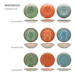 24tlg. Geschirrset Magnifica I Kombiservice I 6 Pers. I Becher + Müsli+ Teller + Essteller -Küchenwaren Geschäft f9d59083a9bccf65d1c596889fb54a45