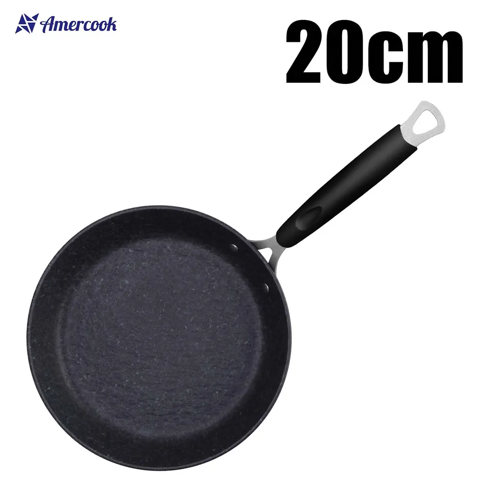 AMERCOOK Rockstone Bratpfanne 20 Cm - Universal-Pfanne Mit Aluminiumkern Bratpfanne - Für Alle Herdarten Zum Braten, Kochen Und Schmoren Induktionsgeeignet Bratpfanne Antihaft-beschichtet 5 AMERCOOK Rockstone Bratpfanne 20 Cm - Universal-Pfanne Mit Aluminiumkern Bratpfanne - Für Alle Herdarten Zum Braten, Kochen Und Schmoren Induktionsgeeignet Bratpfanne Antihaft-beschichtet – Bild 3