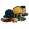 CreaTable 22973 Kombiservice Rustikal Collection Für 4 Personen, Steinzeug, Mehrfarbig (1 Set, 16-teilig) -Küchenwaren Geschäft fad38f61568f8f65a6938dc0d9374ef6