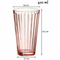 Ritzenhoff & Breker Longdrinkglas Lawe, Becher, Trinkglas, Glas, Rosa, 400 Ml, 164459 -Küchenwaren Geschäft fb10984cc80f261d3f274200d37095a0