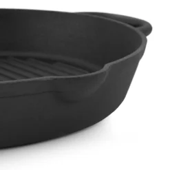BBQ-Toro Gusseisen Bratpfanne | Ø 34 Cm | Mit Griff, Stiel Und Zwei Ausgießer, Gerippt - Preseasoned -Küchenwaren Geschäft fbbb33aef2b377417fa119efbaece672
