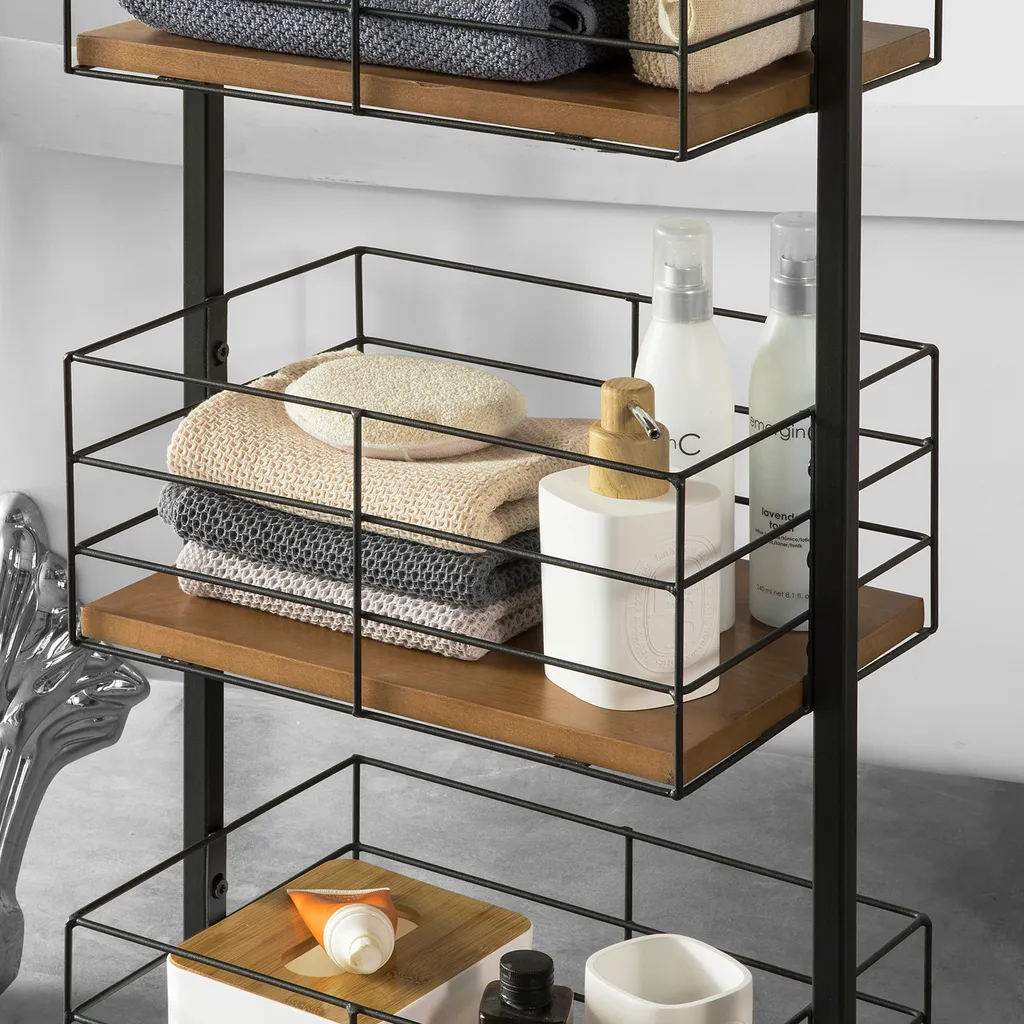 SoBuy NSR06-N Rollregal Mit 3 Körben Bad Wagen Badregal Küchenregal Rollbar Standregal Mit Griff Rollwagen Metall 7 SoBuy NSR06-N Rollregal Mit 3 Körben Bad Wagen Badregal Küchenregal Rollbar Standregal Mit Griff Rollwagen Metall – Bild 5